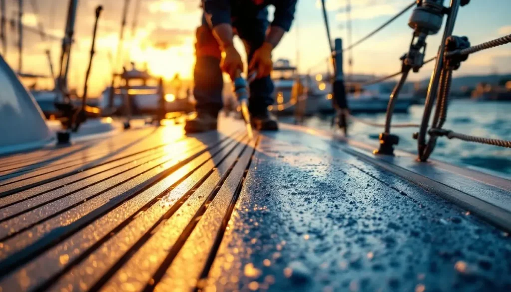 Aplicação De Piso Antiderrapante Para Embarcação